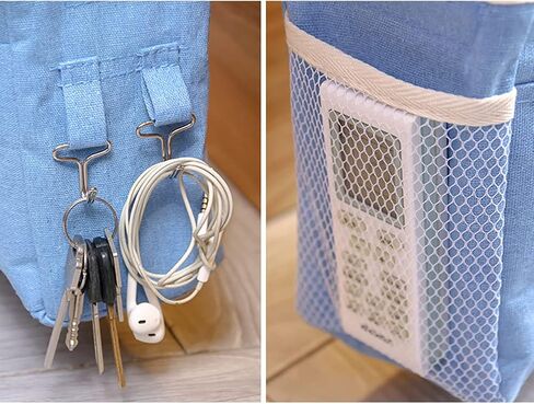 Home Multifunctional Bedside Hanging Bag College Dormitory Bedside Cloth Hanging Basket Bed Clutter Sorting Storage Bag Magazine Book Storage Bag (Grey) in Saudi Arabia
