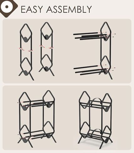 MoKo Vinyl Record Storage, 2-Tier Vinyl Record Holder, Vinyl Record Storage Rack with Dividers for Storing Albums, Books, Magazines, Files - Storage Up to 250 LP, Easy Assembly in Saudi Arabia