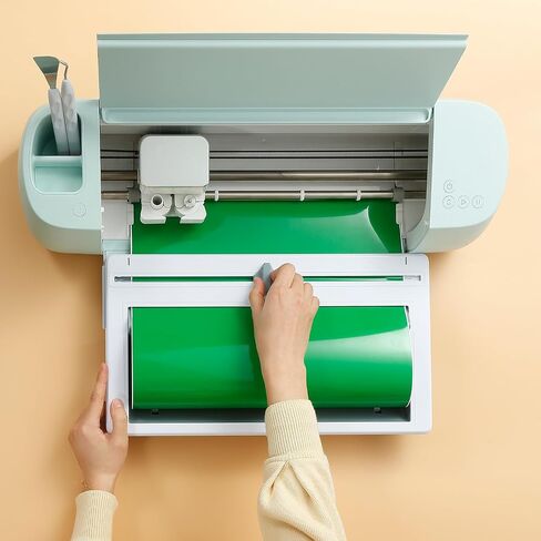 حامل لفافات الفينيل مع أداة تشذيب لصانع Cricut 3/صانع واستكشاف الهواء/2/3، حامل لفافة مع قاطع مثالي للفينيل الذكي والكي الحراري in Saudi Arabia