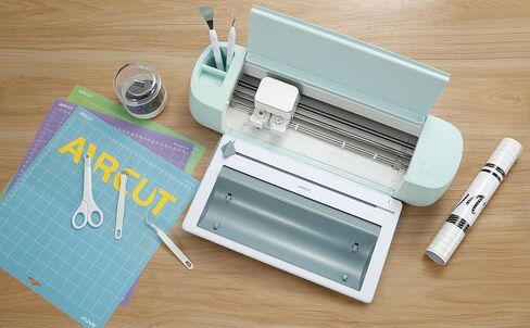 حامل لفافات الفينيل مع أداة تشذيب لصانع Cricut 3/صانع واستكشاف الهواء/2/3، حامل لفافة مع قاطع مثالي للفينيل الذكي والكي الحراري in Saudi Arabia