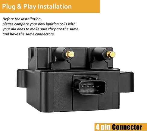 NPAUTO Ignition Coils Pack Compatible with H4 2.5L 2.5 1999 2000 2001 2002 2003 2004 Subaru Forester Impreza Outback Legacy Baja, UF240 22433AA570 in Saudi Arabia