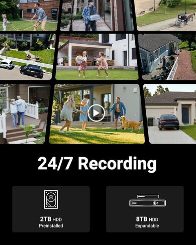 ANNKE H800 4K PoE Security Camera System 8CH H.265+ NVR with 2TB Hard Drive for 7/24 Recording, AI Human/Vehicle Detection, 4X 8MP Outdoor Bullet IP Cam, 4mm Lens, IP67, Smart Dual Light, Built-in Mic in Saudi Arabia