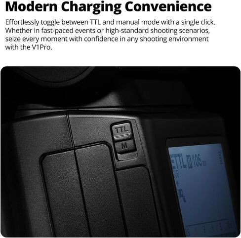 فلاش كاميرا GODOX V1Pro N مستدير الرأس 2.4G X لاسلكي HSS 76Ws E-TTL Li-ion مستدير الرأس Speedlight مع فلاش خارجي SU-1 لنيكون (V1Pro-N) in Saudi Arabia