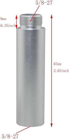 Mic Stand Extension Tube 3/8" Female to 5/8" Male Microphone Extension Pipe, Silver in Saudi Arabia