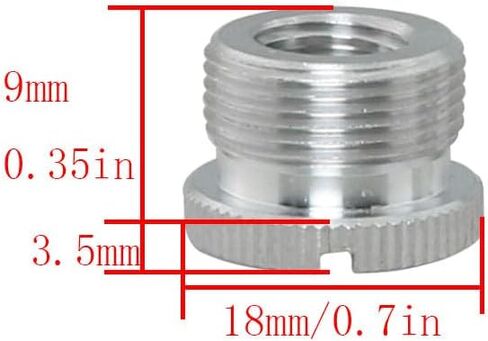 Mic Stand Extension Tube 3/8" Female to 5/8" Male Microphone Extension Pipe, Silver in Saudi Arabia