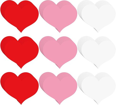 Lucleag Big Heart Cutouts for Bulletin Board Decorations, 3 Size Red Heart Shape Paper Cutouts Heart Cut Outs for Valentine’s Day Crafts Wedding Anniversary Party Decorations, 35PCS in Saudi Arabia