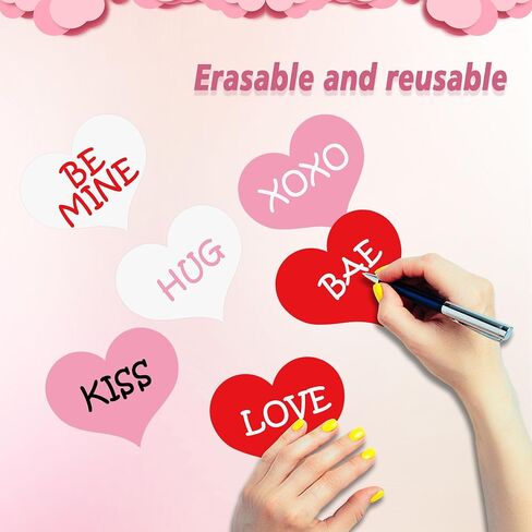 Lucleag Big Heart Cutouts for Bulletin Board Decorations, 3 Size Red Heart Shape Paper Cutouts Heart Cut Outs for Valentine’s Day Crafts Wedding Anniversary Party Decorations, 35PCS in Saudi Arabia