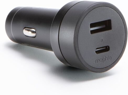Mophie 42W Dual USB-C + USB-A Car Charger, Universal AUX Compatibility in Saudi Arabia