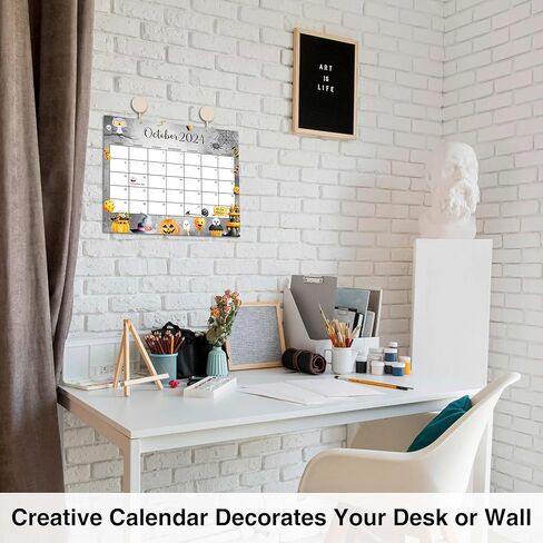 Desk Calendar 2024 Wall Calendar 12 Monthly Planner, 8x10 Inches Family Small Desk Calendar from January to December with Beige hook, 2024 Doodle Hanging Calendar - A03 in Kuwait