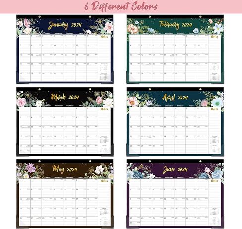 2024 Calendar - Desk Calendar 2024, JAN 2024 - DEC 2024, 12 Months Large Desk Calendar 12'' x 17'', Calendar Planner with Thick Paper, Corner Protectors, Large Ruled Blocks for Organizing in Saudi Arabia