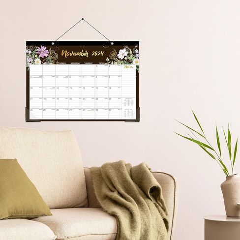 2024 Calendar - Desk Calendar 2024, JAN 2024 - DEC 2024, 12 Months Large Desk Calendar 12'' x 17'', Calendar Planner with Thick Paper, Corner Protectors, Large Ruled Blocks for Organizing in Saudi Arabia