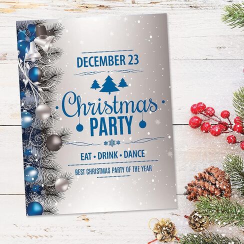 Current - قرطاسية عيد الميلاد ذات الأجراس الفضية - لرسائل العطلات، ملاحظات مكتوبة بخط اليد، 25 ورقة، 8½ × 11 بوصة، متوافقة مع الطابعة، ورق غير شفاف بنص 70# in Kuwait