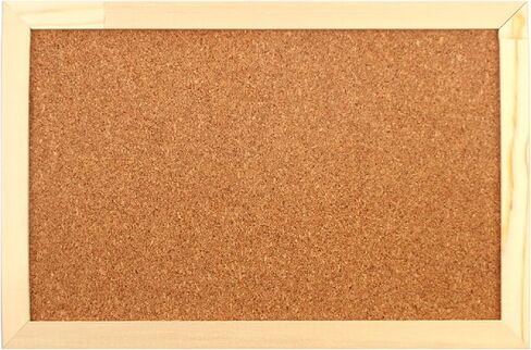 لوحة فلين للنشرات بإطار خشبي مقاس 25.4 سم × 10.16 سم، لوحة فلين صغيرة من خشب الصنوبر، لوحة دبوس كلاسيكية صغيرة باللون البيج مع مجموعة تركيب ودبابيس دفع للمنزل والمكتب واللوازم المدرسية in Kuwait