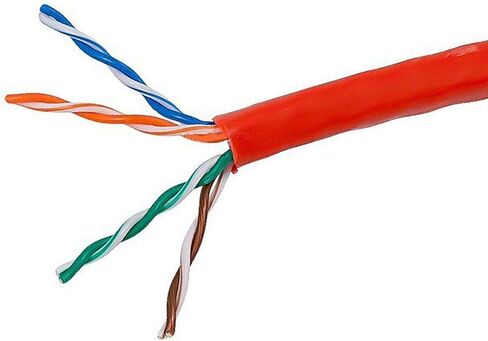 كابل إيثرنت Monoprice Cat5e - 1000 قدم - أحمر | سلك إنترنت الشبكة - صلب، 350 ميجاهرتز، UTP، CMR، تصنيف Riser، سلك نحاسي نقي، 24AWG، بدون شعار (UL) in Saudi Arabia