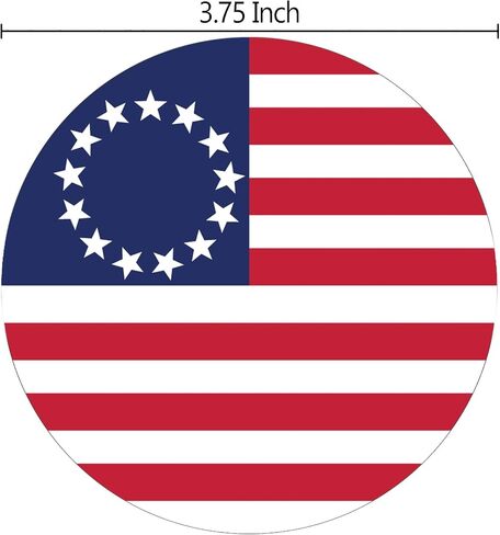 Betsy Ross Flag Magnet, Patriotic Magnetic Decal Car Locker or Fridge Pack of 3, 3 3/4 Inches in Saudi Arabia