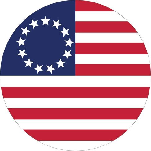 Betsy Ross Flag Magnet, Patriotic Magnetic Decal Car Locker or Fridge Pack of 3, 3 3/4 Inches in Saudi Arabia