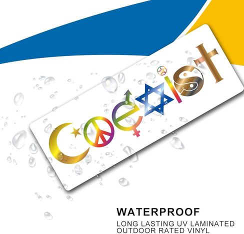 ملصق رمز التعايش - 3×8 بوصة، مغناطيس سيارات عالي التحمل للسيارة والشاحنات وسيارات الدفع الرباعي - يعزز انسجام السلام والوحدة مع هذا المغناطيس التلقائي الرمزي in Kuwait