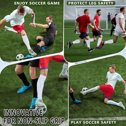 Soccer Shin Guards for Kids Youth Adults Shin Pads and Shin Guard Sleeves, Lightweight and Compact Protective Soccer Equipment for Football Games Reduce Shocks and Injuries, White in Saudi Arabia