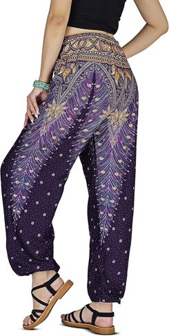سروال حريمي مريح للسيدات بالإضافة إلى بنطال يوجا بوهيمي للشاطئ كاجوال مطبوع برباط in Saudi Arabia