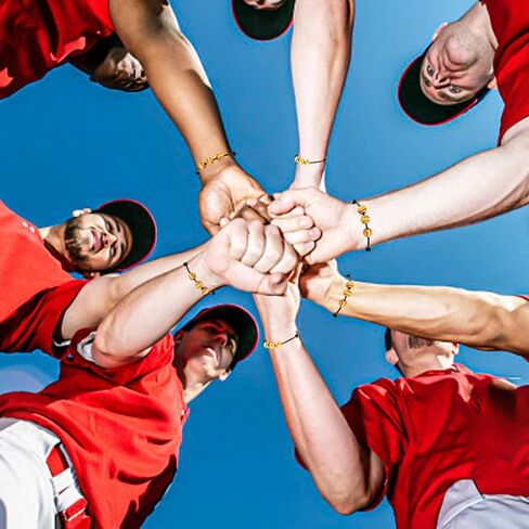 CANIPHA 20 Pcs Softball Bracelet Baseball Bracelet Softball Charm Bracelet Adjustable Inspirational Sport Ball Bracelets for Softball Party Favors Girl Boy Women Men Teens Sport Team Player Gift in Saudi Arabia
