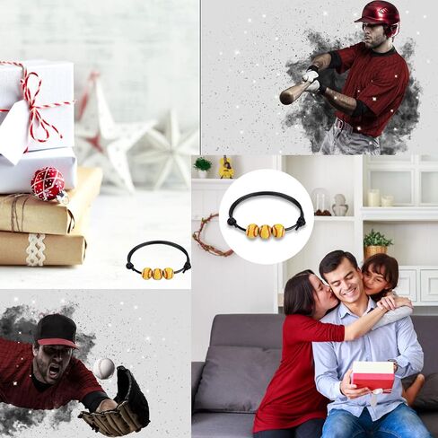CANIPHA 20 Pcs Softball Bracelet Baseball Bracelet Softball Charm Bracelet Adjustable Inspirational Sport Ball Bracelets for Softball Party Favors Girl Boy Women Men Teens Sport Team Player Gift in Saudi Arabia
