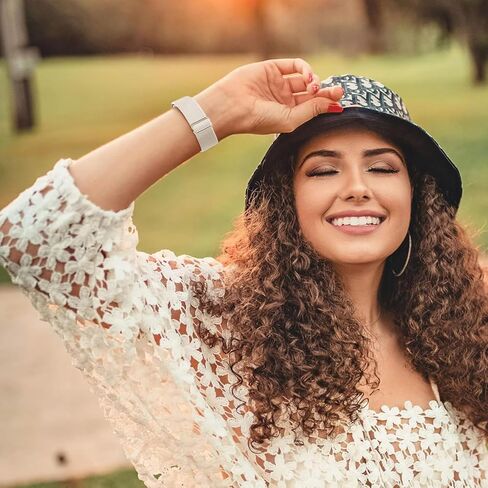 3 عبوات من أحزمة الساعات المصنوعة من النايلون القابلة للتمدد متوافقة مع Garmin Venu 2S/Venu 3S/Vivoactive 4S/Vivomove 3S، وأشرطة مطاطية بحلقة 18 مم لـ Garmin Forerunner 255S/Forerunner 265S للنساء والرجال in Kuwait