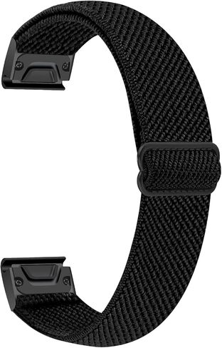 Adjustable Nylon Elastic Bands Compatible with Garmin Fenix 5/Fenix 5plus/Fenix 6/Fenix 6pro/Forerunner 935, 22mm Width Breathable Replacement Band for Forerunner 945/Approach s60 in Saudi Arabia