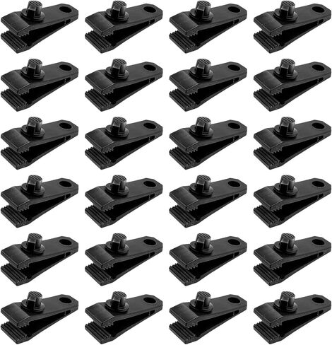 Upgrade Large Tent Tarp Clips Heavy Duty Lock Grip, 18 Pcs Clamps Clips | Heavy Duty Tarp Clip for Camping Awnings Caravan Canopies Car Truck Swimming Pool Boat Cover Clips in Kuwait