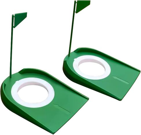 كوب جولف بلاستيكي داخلي وخارجي، كوب تنظيم مضرب الجولف، كوب تدريب على وضع ثقب الجولف، مع فتحة قابلة للتعديل، علم أخضر in Kuwait