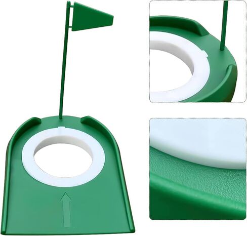كوب جولف بلاستيكي داخلي وخارجي، كوب تنظيم مضرب الجولف، كوب تدريب على وضع ثقب الجولف، مع فتحة قابلة للتعديل، علم أخضر in Kuwait
