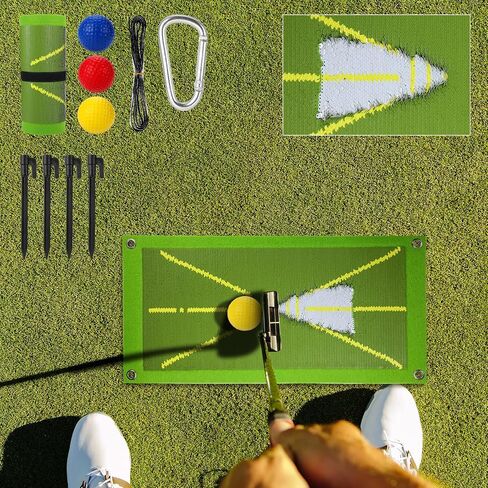 Golf Hitting Mat, Golf Mat for Swing Testing, Batting Path Feedback Golf Training Mat, Golf Swing Mat for Indoor Outdoor Use, Golf Impact Mat That Shows Swing Path in Saudi Arabia