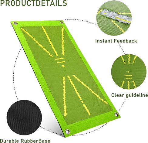 Golf Hitting Mat, Golf Mat for Swing Testing, Batting Path Feedback Golf Training Mat, Golf Swing Mat for Indoor Outdoor Use, Golf Impact Mat That Shows Swing Path in Saudi Arabia
