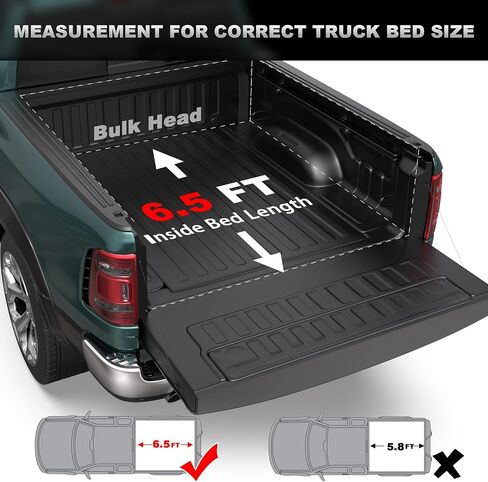 غطاء تونيو لسرير الشاحنة ناعم قابل للطي متوافق مع 14-18 Chevy Silverado/GMC Sierra 1500 (19 LD/LTD)، 15-18 Silverado/Sierra 2500 3500 HD، Fleetside 8FT —96 بوصة (نمط عاكس) in Kuwait