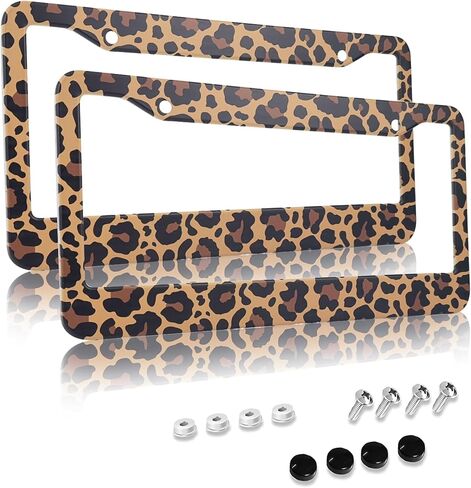 Butterfly License Plate Frame,Cute License Plate Frame for Women, Car Tags Frame Holder Cover Car Accessories 2 Pack 2 Hole Stainless Aluminum Decorative 2 Pcs Set Cover para placa for Girl Women in Saudi Arabia
