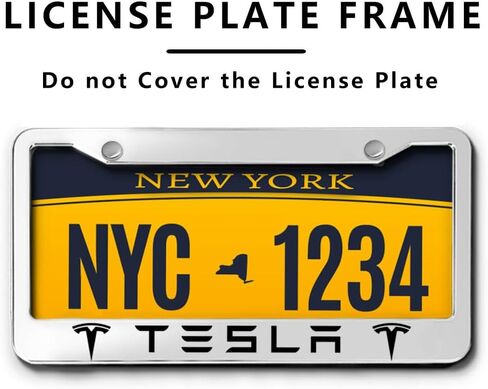 2PCS License Plate Frames for Acura, Aluminum Front & Rear Car Tag Covers, License Plate Bracket Holder Car Accessories, Silver, Universal Size in Saudi Arabia