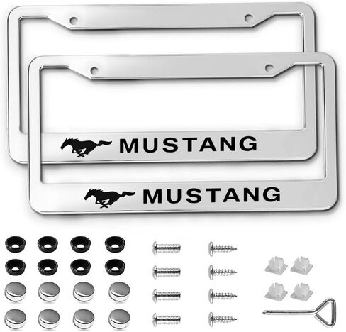 2PCS License Plate Frames for Acura, Aluminum Front & Rear Car Tag Covers, License Plate Bracket Holder Car Accessories, Silver, Universal Size in Saudi Arabia