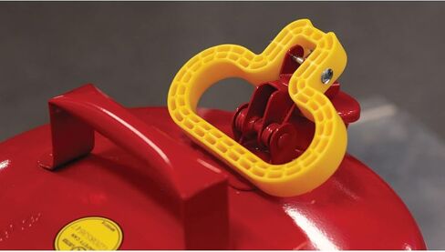 Eagle UI-50-FS Red Galvanized Steel Type I Gasoline Safety Can with Funnel, 5 gallon Capacity, 13.5" Height, 12.5" Diameter,Red/Yellow in Kuwait