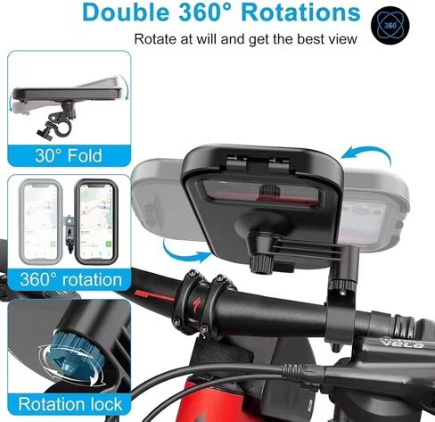 Motorcycle Phone Mount,Bike Phone Mount,Universal Handlebar Fit for Bikes,ATV Scooter,Scooters,Strollers,for iPhone 15Pro Max,Galaxy S23 A10 and 4.7"- 6.8" in Saudi Arabia