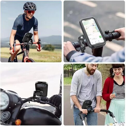Motorcycle Phone Mount,Bike Phone Mount,Universal Handlebar Fit for Bikes,ATV Scooter,Scooters,Strollers,for iPhone 15Pro Max,Galaxy S23 A10 and 4.7"- 6.8" in Saudi Arabia