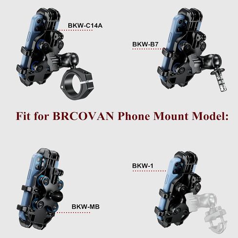 BRCOVAN قبعة الشمس للدراجات النارية والدراجات ATV UTV سكوتر حامل الهاتف، مناسبة لحامل الهاتف موديل BKW-1، BKW-C14A، BKW-MB، BKW-B7 (أسود) in Saudi Arabia
