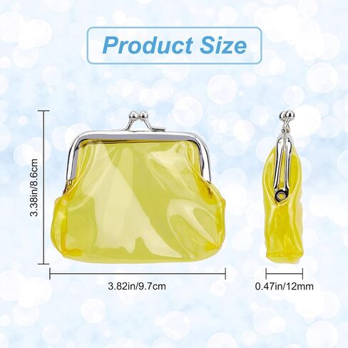 GORGECRAFT 3PCS 3 Colors Clear Purses Transparent Change Purses Waterproof PVC Jelly Wallets Kiss Lock Pouches Card Holders for Women Credit Cards Cash Carrying Change Supplies in Saudi Arabia