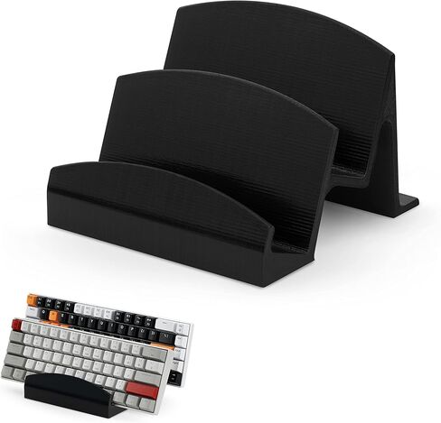 BRAINWAVZ Dual Desktop Keyboard Stand & Holder, Organize Your Desk, Reduce Clutter, Suitable for All Size Keyboards (DK01) in Kuwait