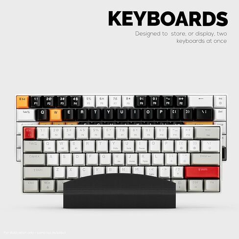 BRAINWAVZ Dual Desktop Keyboard Stand & Holder, Organize Your Desk, Reduce Clutter, Suitable for All Size Keyboards (DK01) in Kuwait