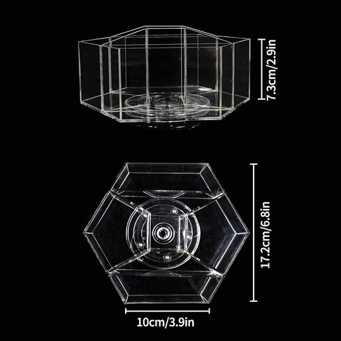 منظم أقلام الرصاص من الأكريليك، منظم إمداد فني يدور 360 درجة مع 7 مقصورات للأطفال، منظم أقلام تلوين متعدد السعة، علبة منظم لأقلام المدرسة والمكتب المنزلي in Kuwait