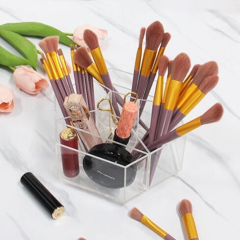 منظم أقلام الرصاص من الأكريليك، منظم إمداد فني يدور 360 درجة مع 7 مقصورات للأطفال، منظم أقلام تلوين متعدد السعة، علبة منظم لأقلام المدرسة والمكتب المنزلي in Kuwait