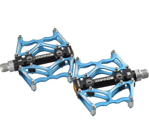 Bike Pedals 9/16" Skull Pattern Mountain Bike Pedals Sealed Bearing Bicycle Pedals Aluminum Alloy Flat Road Bike Pedals in Saudi Arabia
