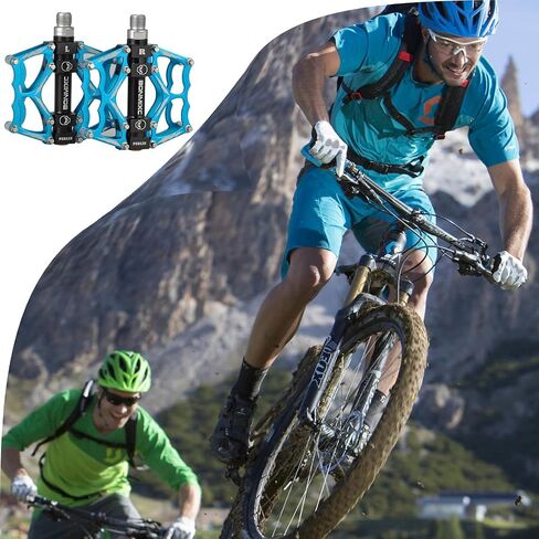 Bike Pedals 9/16" Skull Pattern Mountain Bike Pedals Sealed Bearing Bicycle Pedals Aluminum Alloy Flat Road Bike Pedals in Saudi Arabia