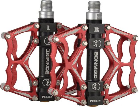Bike Pedals 9/16" Skull Pattern Mountain Bike Pedals Sealed Bearing Bicycle Pedals Aluminum Alloy Flat Road Bike Pedals in Saudi Arabia