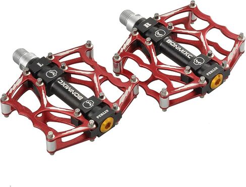 Bike Pedals 9/16" Skull Pattern Mountain Bike Pedals Sealed Bearing Bicycle Pedals Aluminum Alloy Flat Road Bike Pedals in Saudi Arabia