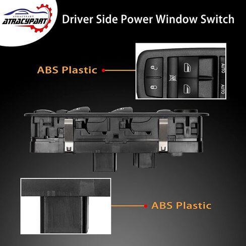 Master Power Window Switch | 3 PINS + 0 PINS Check Required | Replacement for 2012 – 2017 Dodge Grand Caravan, Chrysler Town & Country | Replaces# 68110871AA, 04602535AI in Saudi Arabia